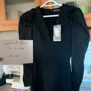 Alexander McQueen long puff sleeve cocktail dress